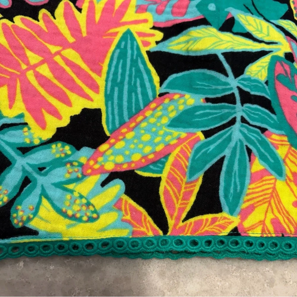 Tropical Gauze Tank Top and Shorts Matching Set - Size L (10/12)